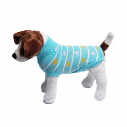 Turkusowy golf sweterek ubranko dla psa na zimę