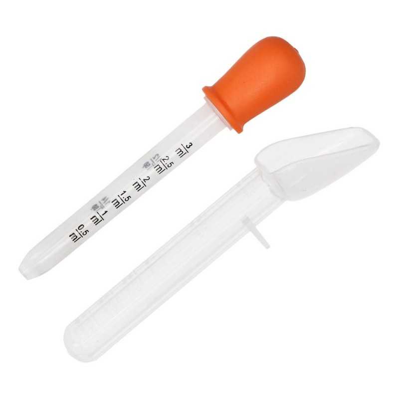 Miarka na leki dla psa i kota, dozownik łopatka 10 ml i pipeta 3 ml