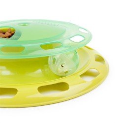 Tor dla kota z piłeczką i dzwoneczkiem, zielona zabawka interaktywna 24 cm, zdjęcie 7