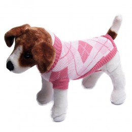 Ciepły jasnoróżowy sweterek dla małego psa na zimę / ubranko dla psa