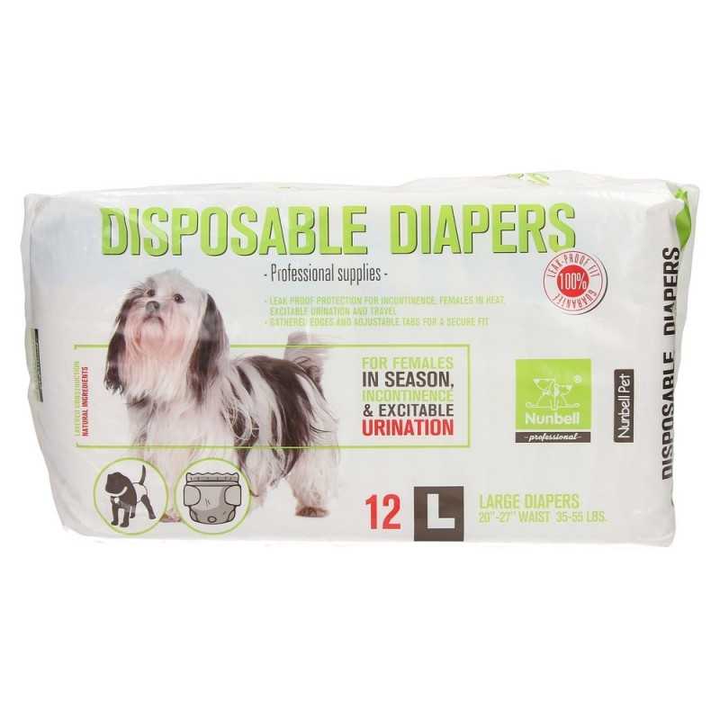 Pieluszki dla psa rozmiar L na talię 34-54 cm, pampersy dla szczeniaka, 12 szt. Pieluszki dla psa rozmiar L na talię 34-54 cm, pampersy dla szczeniaka, 12 szt.