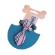 Obroża dla psa kota z krawatem i dzwoneczkiem różowa 18-28 cm                         różowa obwód szyi