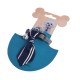 Obroża dla psa z krawatem i dzwoneczkiem niebieska