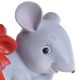 sztuczna mysz z kokardką myszka ceramiczna na prezent urodziny