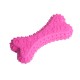 różowy piszczący gryzak kość zabawka do czyszczenia zębów dla szczeniaka