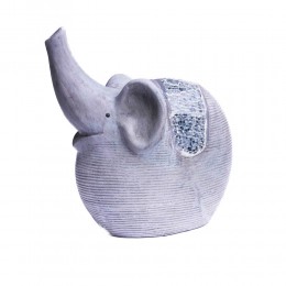 Figurka słonia gruby pękaty słoń słonik z kawałkami szkła na prezent