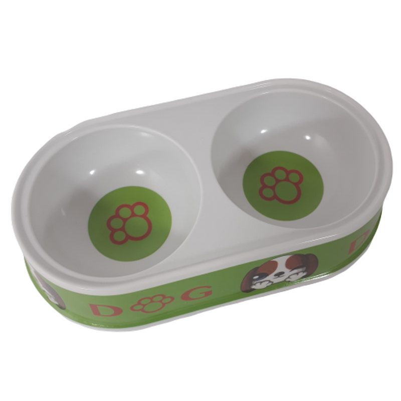 DOG podwójna owalna miska dla psa kota poj. 2x300 ml DOG podwójna owalna miska dla psa kota poj. 2x300 ml