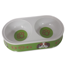Owalna miska dla psa i kota DOG 2 x 300 ml, widok z góry