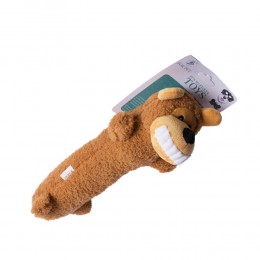 Pluszowa zabawka dla psa piszcząca maskotka brązowy pies