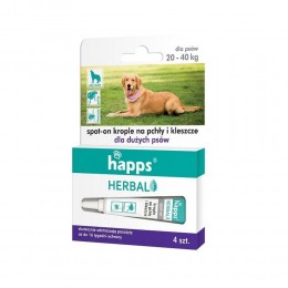 HAPPS Herbal krople na pchły i kleszcze dla dużych psów 20 - 40kg
