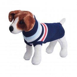 Golf sweterek ubranko dla psa na zimę granatowe w paseczki