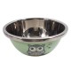 Zielona metalowa miska dla psa SOWA pojemność 3 litra