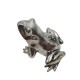 Srebrna figurka żaby żabka na szczęście w stylu glamour wys. 6,5 cm