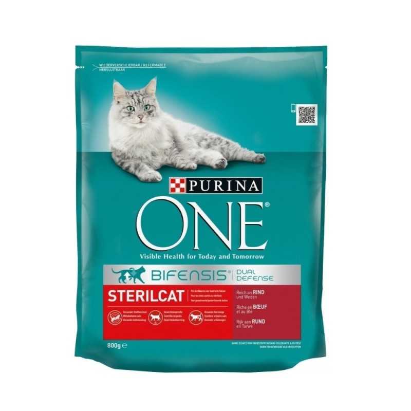 Sucha karma dla kota Purina ONE Sterilcat z łososiem 800g