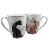 Ceramiczne kubki w koty 2 sztuki / kubki zakochane koty poj. 400ml