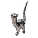 Srebrna figurka kota / figurka dekoracyjna kot / srebrny kot H 15cm