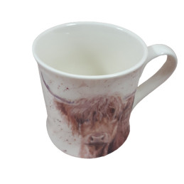 Ceramiczny kubek z krową highland cattle