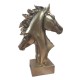 Złota figurka koni / figurka 2 głowy konia na prezent h 28,5cm
