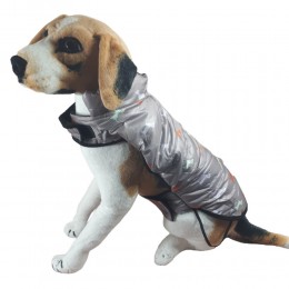 Ciepła kurtka dla psa na deszcz zapinana na rzepy rozm. XL