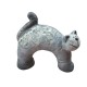 Dekoracyjna figurka kota na prezent / figurka kot z kawałkami szkła