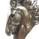 Figurka koń złoty / figurka głowa konia na postumencie h 33cm