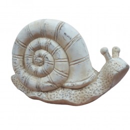Dekoracyjna figurka ślimaka z domkiem w kolorze piaskowca