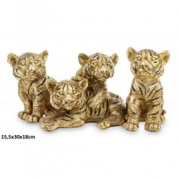 Figurka tygrysy / złota figurka dekoracyjna glamour tygrysy
