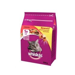 Whiskas sucha karma dla kota 1+ z wołowiną, nadziewane paszteciki 300 g