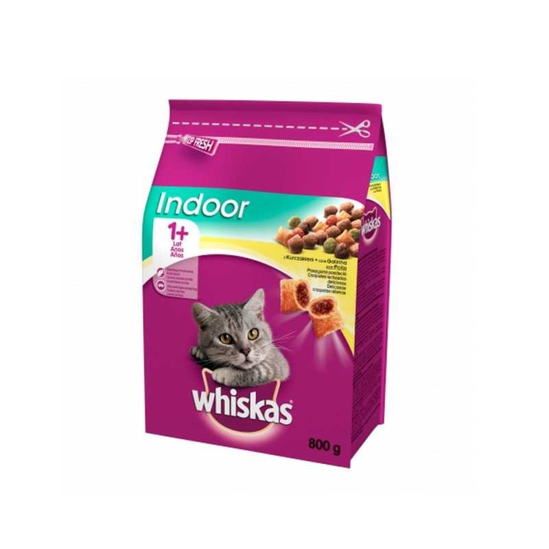 Sucha karma dla kota Whiskas Indoor 1+ z kurczakiem, 800 g