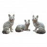 Figurka lisek / zimowa figurka dekoracyjna liska lis biały z brokatem