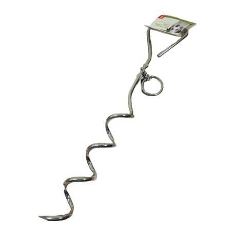 Wkręt do palowania psa metalowy, 40 cm, do ogrodu i na wyjazdy