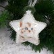 Bombka decoupage w kształcie gwiazdki kot kotek uszkodzona