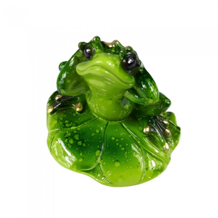 Figurka żaba na liściu / żaba figurka dekoracyjna 3 modele