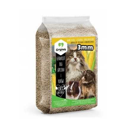 Naturalny żwirek pszenno-kukurydziany dla kota i królika, granulat 3 mm, 6 l
