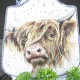 Zawieszka deseczka ze sklejki decoupage sprzedam motyw krowa highland
