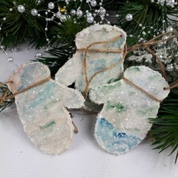 Bombki świąteczne decoupage z psem kotem i sarenką 3 szt., zdjęcie 5