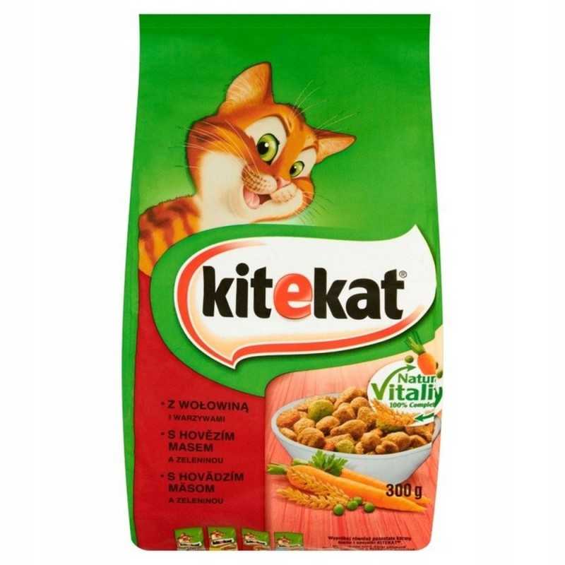 Kitekat z wołowiną i warzywami sucha karma dla kotów