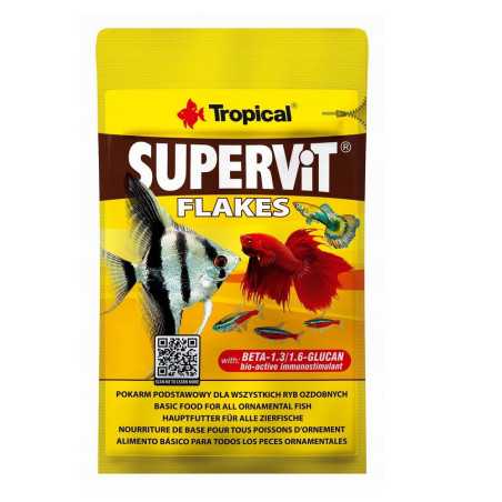 Tropical Supervit 12g, wieloskładnikowy pokarm w płatkach dla ryb akwariowych