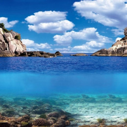 Tło do akwarium dwustronne AQUA NOVA PLANTS i OCEAN L 100x50 cm, zdjęcie 2