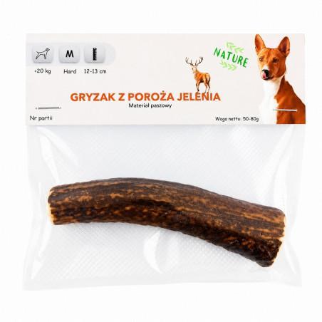 Gryzak z poroża jelenia dla psa, rozmiar M, wersja hard 12-13 cm