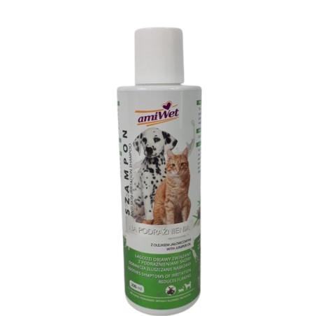 AmiWet szampon dla psów łagodzący podrażnienia z olejkiem jałowca 200ml