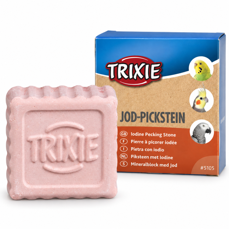 TRIXIE kamień z jodem dla papug 90 g i mineralny blok dla ptaków TRIXIE kamień z jodem dla papug 90 g i mineralny blok dla ptaków