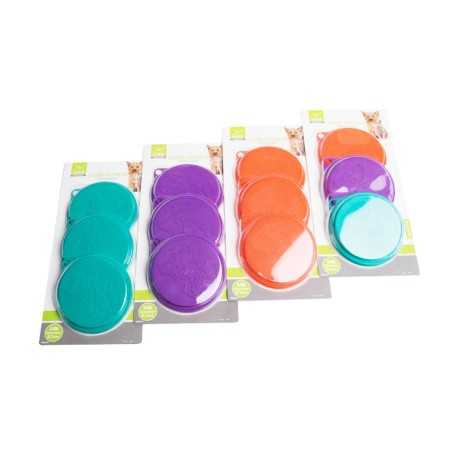 Pokrywka na puszkę z karmą dla psa i kota, plastikowa, 8,7 cm, 3 szt.
