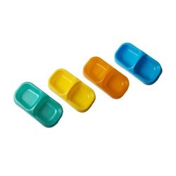 Plastikowa podwójna miska dla psa, kota i gryzoni 360 ml, 4 kolory