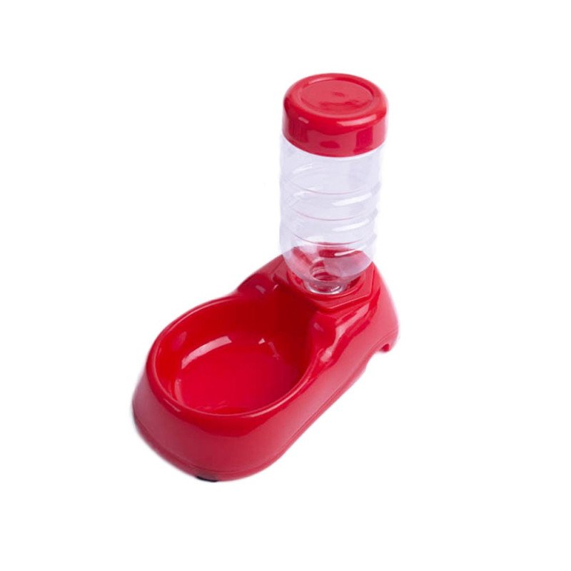 Czerwona miska z dozownikiem wody 400 ml