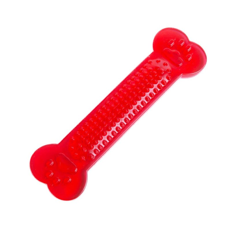 Gumowa kość dla szczeniaka i psa z wypustkami, przezroczysty gryzak 15 cm, 5 kolorów Gumowa kość dla szczeniaka i psa z wypustkami, przezroczysty gryzak 15 cm, 5 kolorów