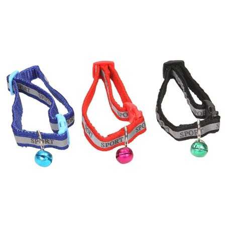 Obroża odblaskowa dla kota i małego psa z dzwonkiem, seria SPORT, 19 do 30 cm