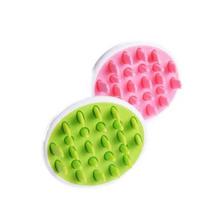 Szczotka do czesania sierści psa i kota, plastikowe zgrzebło z uchwytem, 9 cm