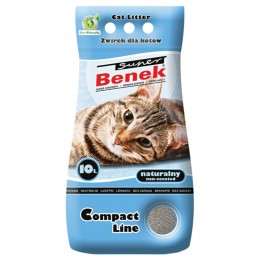 Super Benek żwirek dla kota NATURALNY bentonitowy 10 l