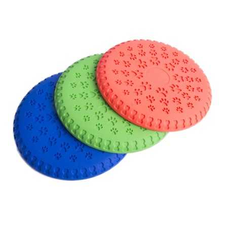 Frisbee dla psa gumowy latający dysk do aportowania 23 cm, 3 kolory